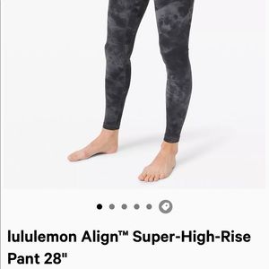 Super high rise lululemon align pant Diamond dye